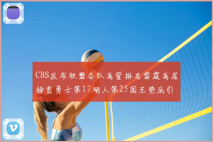 CBS发布联盟各队高管排名雷霆高居榜首勇士第17湖人第25国王垫底引发热议