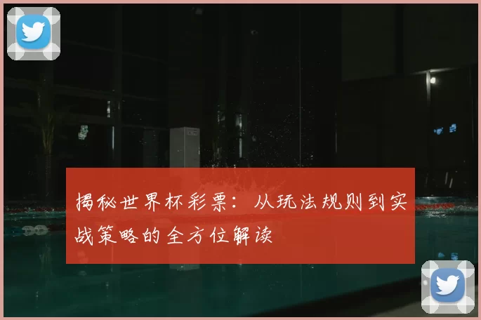 揭秘世界杯彩票:从玩法规则到实战策略的全方位解读